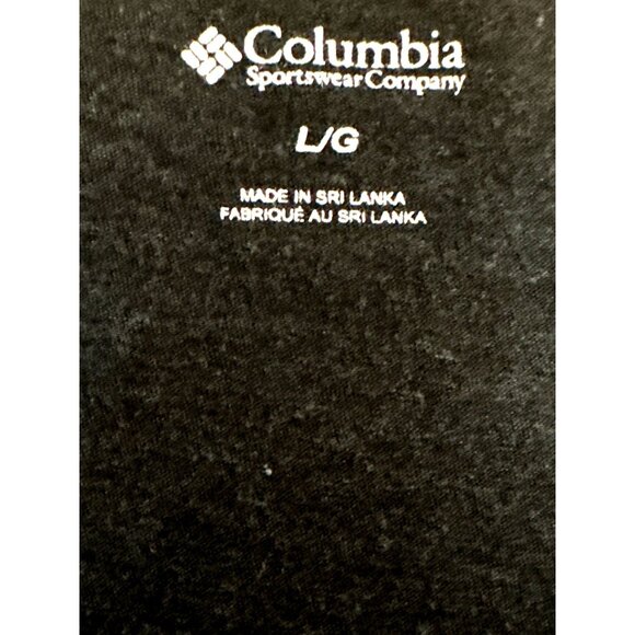 Columbia Womens Sports Company Graphic Tee Sz Large Dark Gray Cotton Poly Blend - Picture 5 of 7